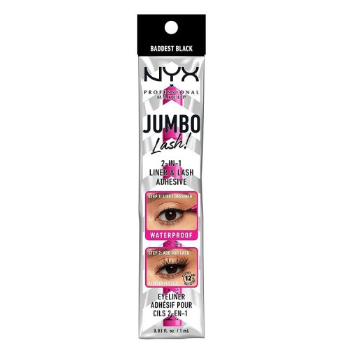 Lainer-Liim Jumbo Lash! 2-In-1 Baddest Black