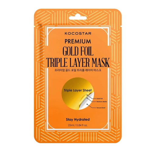  Premium Gold Foil Näomask Stay Hydrated