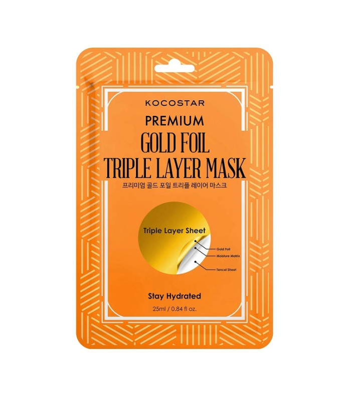  Premium Gold Foil Näomask Stay Hydrated