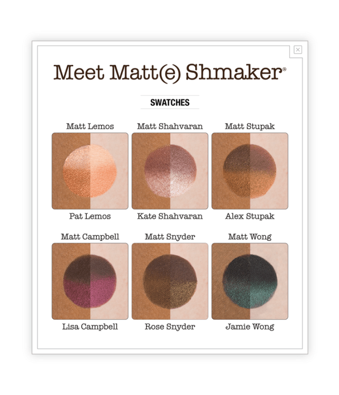 the Balm Cosmetics Lauvärvipalett Meet Matt(e) Shmaker.® (12 värvi)