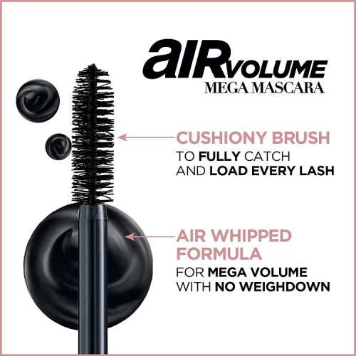 L'Oréal Paris Air Volume Mega Ripsmetušš Black